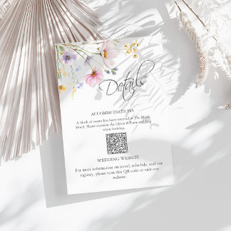 Informações Cartão de Código QR com Detalhes do Casamento no P
