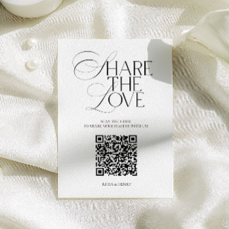 Informações Cartão de Código QR de Casamento Simples Compartil