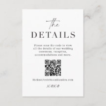 Cartão de Código QR de Verificação de Detalhes de