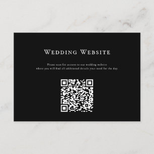 Informações Cartão de Código QR do Site de Casamento Moderno