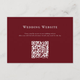 Informações Cartão de Código QR do Site de Casamento Moderno V
