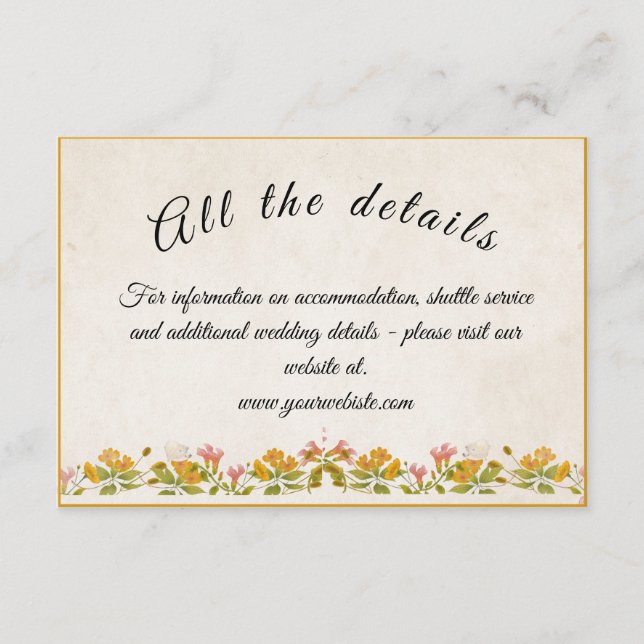 Informações Cartão de compartimento amarelo vitoriano (Frente)