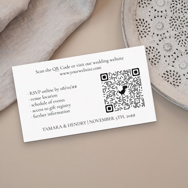 Informações Cartão de Confirmação de Presença com Código QR pa (Criador carregado)
