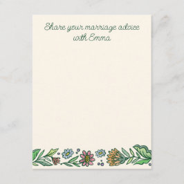 Informações Cartão de Conselho de Casamento Floral Escandinavo