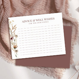 Informações Cartão de Conselho para Chá de Noiva de Flores Sel