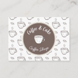 Informações Cartão de Desconto e Logotipo para Pequena Cafeter