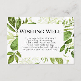 Informações Cartão de Desejo, Cartão de Casamento Verde, Green