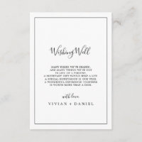 Cartão de Desejo de Casamento Minimalista