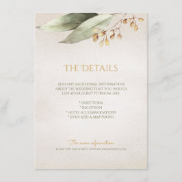 Informações Cartão de detalhe da vegetação botânica da vintage