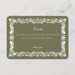 Informações Cartão de detalhe de azulejo Talavera verde Inserç