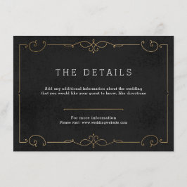 Informações Cartão de detalhe de casamento clássico moderno el