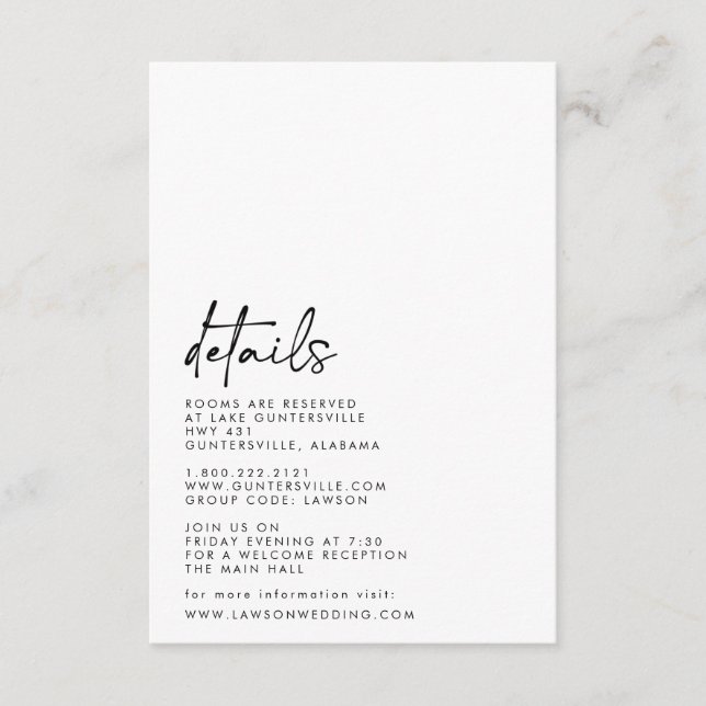 Informações Cartão de Detalhes (Frente)