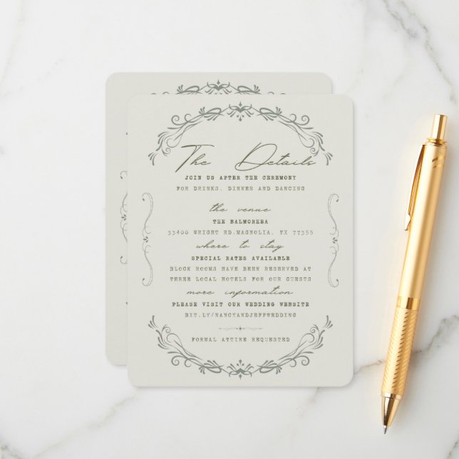 Informações Cartão de Detalhes (Frente/Verso In Situ)