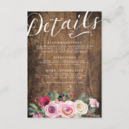 Informações CARTÃO DE DETALHES | Casamento Rústico de Locação