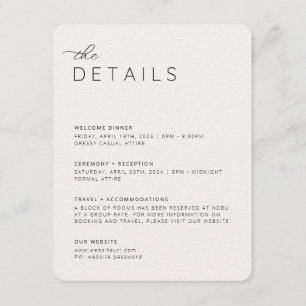 Informações Cartão de Detalhes Creamy Neutrals