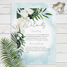 Informações Cartão de Detalhes da Aquarela Tropical Boho