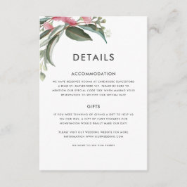 Informações Cartão de Detalhes da Folha de Goma Nativa Austral