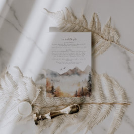 Informações Cartão de Detalhes da Noiva na Floresta