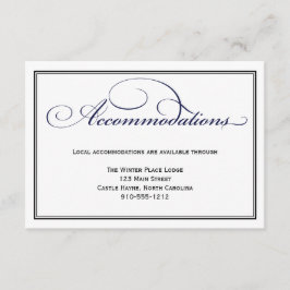 Informações Cartão de Detalhes de Alojamentos de Casamento Azu