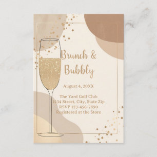 Informações Cartão de Detalhes de Brunch & Bubbly Neutro – Beg