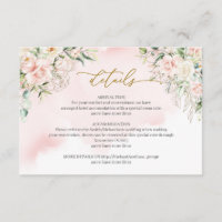 Cartão de detalhes de caligrafia rosas pintas-pint