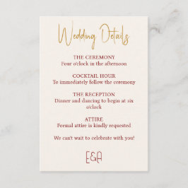 Informações Cartão de Detalhes de Casamento Burgundy Elegante