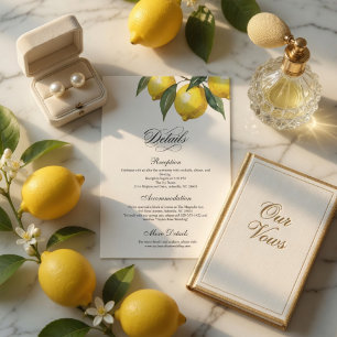 Informações Cartão de Detalhes de Casamento com Aquarela de Li