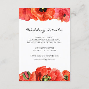 Informações Cartão de detalhes de casamento com aquarela de pa