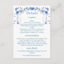 Informações Cartão de Detalhes de Casamento com Aquarela Flora