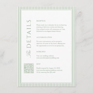 Informações Cartão de detalhes de casamento com código QR list