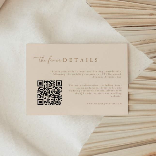 Informações Cartão de Detalhes de Casamento com Código QR Mode (Criador carregado)
