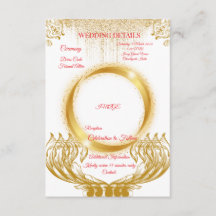 Cartão de Detalhes de Casamento com Design Elegant