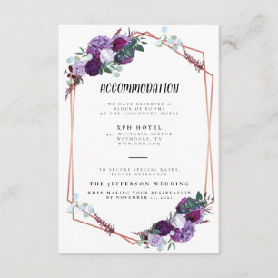 Informações Cartão de Detalhes de Casamento com Estampa Floral
