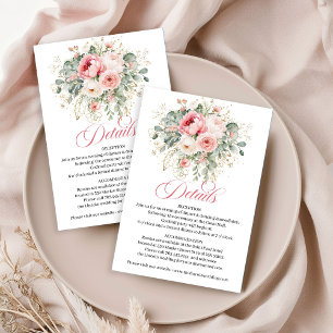 Informações Cartão de Detalhes de Casamento Elegant Greenery B