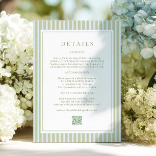 Informações Cartão de Detalhes de Casamento Elegante com Listr