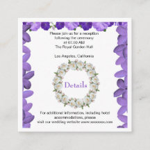 Cartão de Detalhes de Casamento Floral Elegant Arc