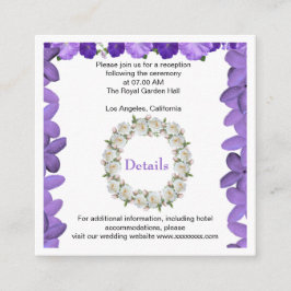 Informações Cartão de Detalhes de Casamento Floral Elegant Arc