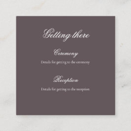 Informações Cartão de Detalhes de Casamento Íris Lavanda Roxo