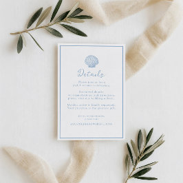 Informações Cartão de Detalhes de Casamento Minimalista com Co