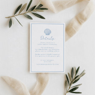 Informações Cartão de Detalhes de Casamento Minimalista com Co