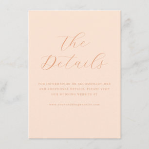 Informações Cartão de Detalhes de Casamento Minimalista Elegan