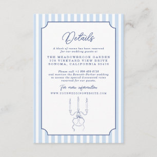 Informações Cartão de Detalhes de Casamento Minimalista Listra