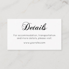 Informações Cartão de detalhes de casamento mínimo Cartão de i