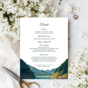 Informações Cartão de Detalhes de Casamento na Montanha à Beir