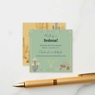 Informações Cartão de Detalhes de Casamento Ocidental Desert F