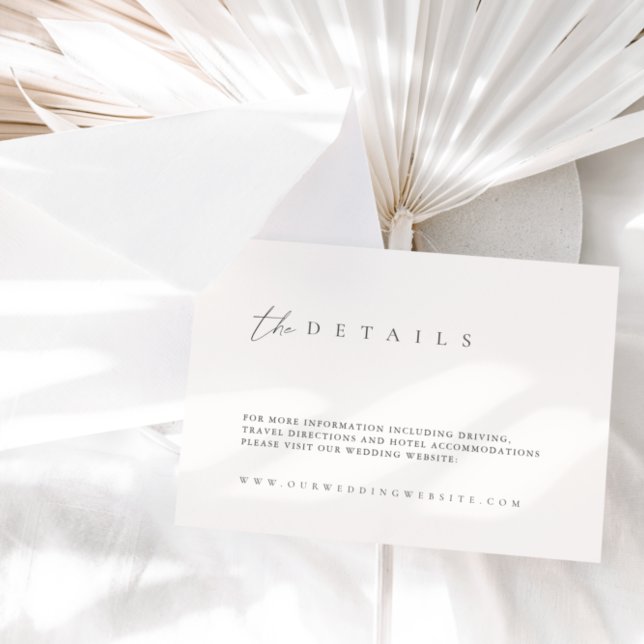 Informações Cartão de Detalhes de Casamento Preto e Branco Mod (Criador carregado)