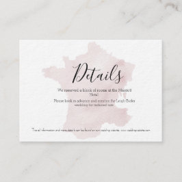 Informações Cartão de Detalhes de Casamento Silhueta Aquarela