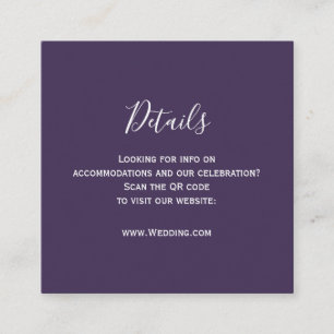 Informações Cartão de Detalhes de Código QR de Lavanda Silvest