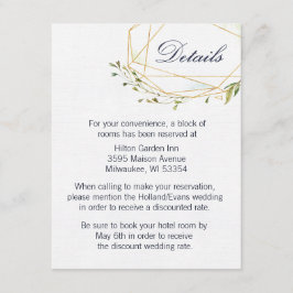 Informações Cartão de Detalhes de Envelope Geo