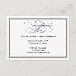 Informações Cartão de Detalhes de Recepção de Casamento com Le